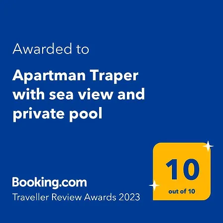 Traper With Sea View And Private Pool Apartman *